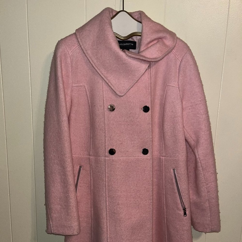 Liz Claiborne Pink Wool Coat
